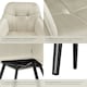 image 5 of Dining Chair Marilyn - velvet look, quilted pattern - per piece Cream | Cream/Black