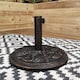 image 8 of Outdoor 4 Person Rectangular Glass Top Garden Dining Table Benches With Black Havana Parasol and Base Set