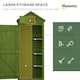 image 3 of Outsunny Wooden Garden Storage Shed Outdoor Tool Storage Box, Green
