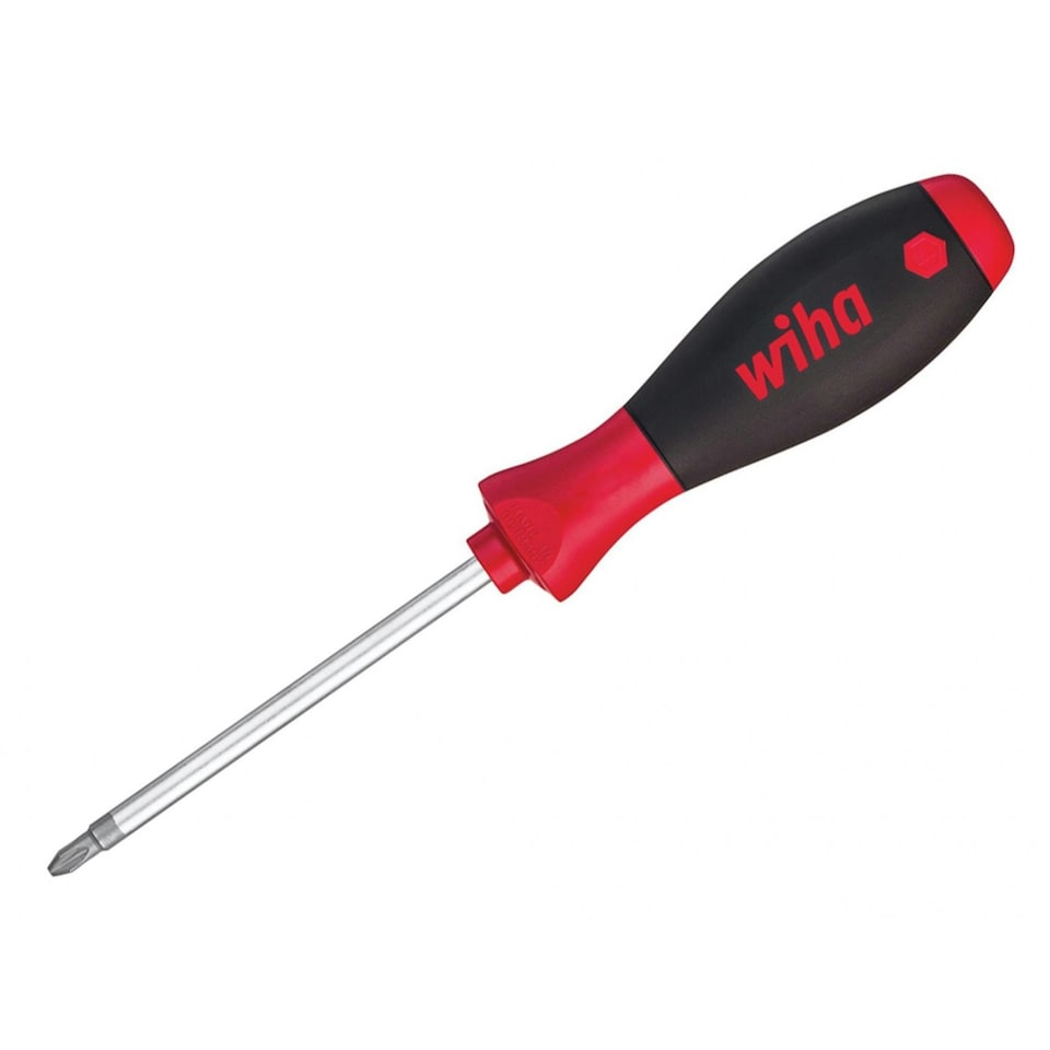 Wiha Softfinish Screwdriver, Pozidriv Tip - Multi Colour - PZ2 x 100mm