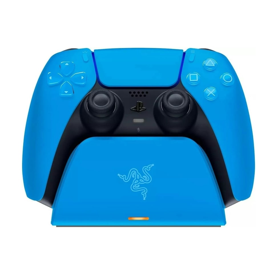 image 1 of Razer Quick Charging Stand for Ps5 Dualsense Wireless Controller Cosmic Blue