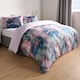 image 2 of OHS Marble Print Duvet Quilt Cover Bedding Set, Single - Lilac/Blue