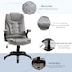 image 8 of Vinsetto High Back Home Office Chair Swivel Microfibre Fabric Desk Chair, Grey