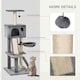 image 4 of PawHut 130cm Cat Tree Activity Center Condo with Scratching Post Light Grey