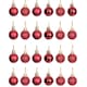 image 2 of 30mm/24Pcs Christmas Baubles Shatterproof Dark Red, Christmas Tree Decorations