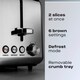 image 2 of Daewoo Small Electric 2 Slice Toaster Wide Slot Brushed Stainless Steel Silver Silver | 2-slice