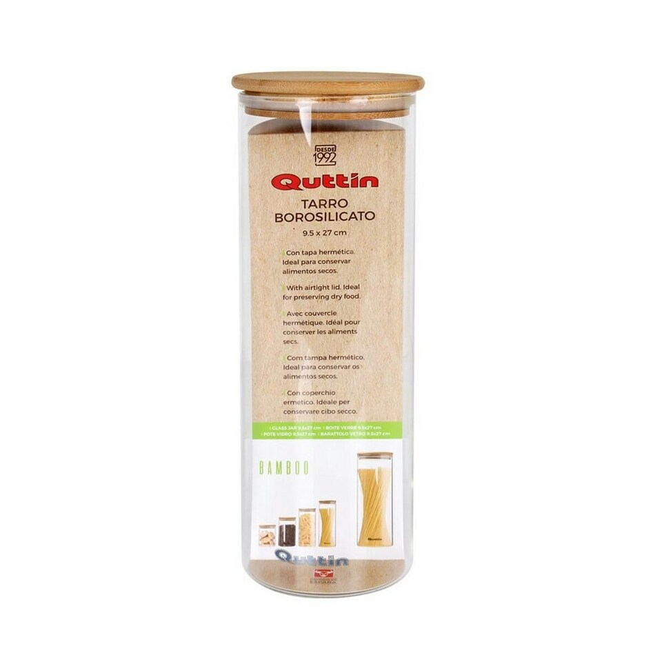 image 1 of Jar Quttin Silicone Borosilicate Glass 1,55 L 10,2 x 28 cm (12 Units) N/A