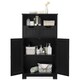 image 5 of COSTWAY Bathroom Cabinet Wooden Storage Cupboard Black Black