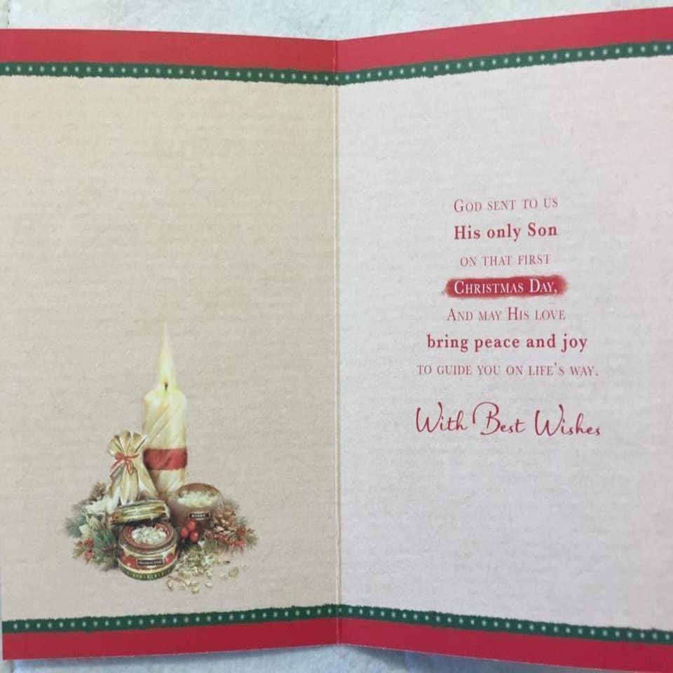 image 1 of Christmas Blessings Open Christmas Card By Carte Blanche
