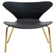 image 2 of Interiors by Premier Dining Chair with Black Seat, Space-Saving Dining Accent Chair, Easy to Clean Bedroom Chair