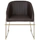 image 1 of Interiors by Premier Brown Faux Leather Armchair, Modern Dining Chair, Luxe Dining Room Accent Chair, Comfortable Dining Chair