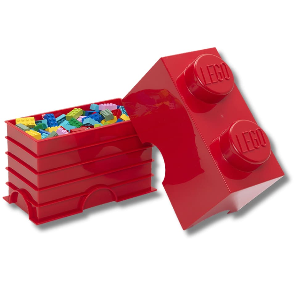 image 1 of LEGO Storage Brick 2 Stud - Red