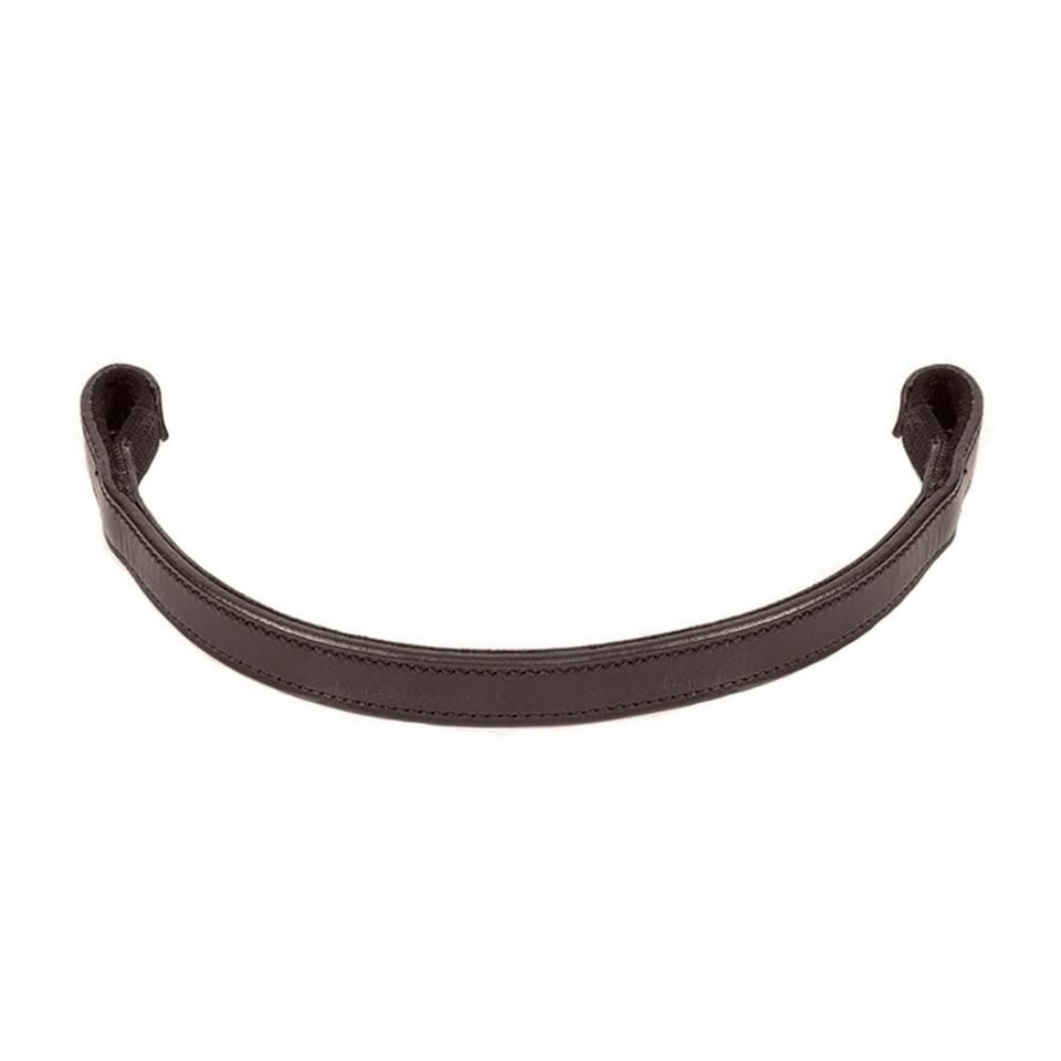 Aviemore Leather Plain Horse Browband - Havana - Pony