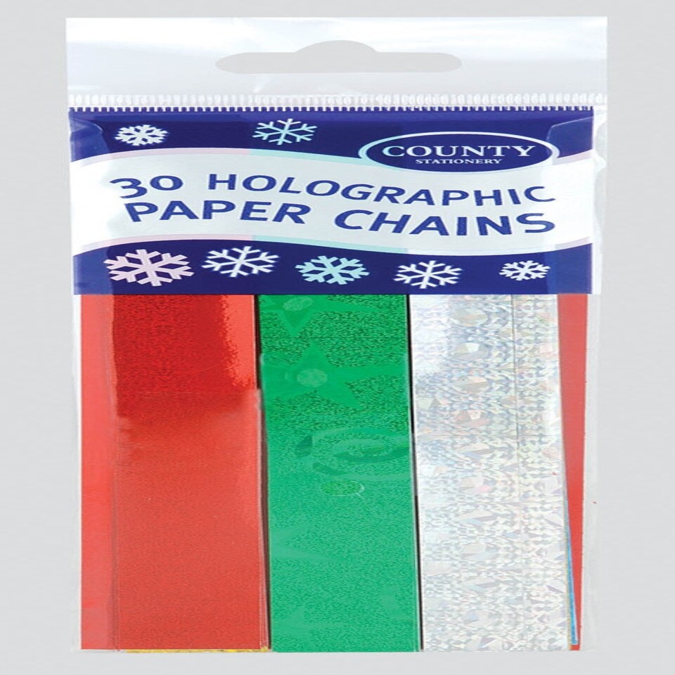 image 1 of 30 Holographic Paper Chains