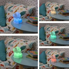 ValueLights Childrens Elephant Multi-Coloured LED Night Light