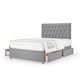 image 1 of Super Ortho Orthopaedic Silver Plush Velvet 4 Drawer Divan Set And Lona Headboard Double