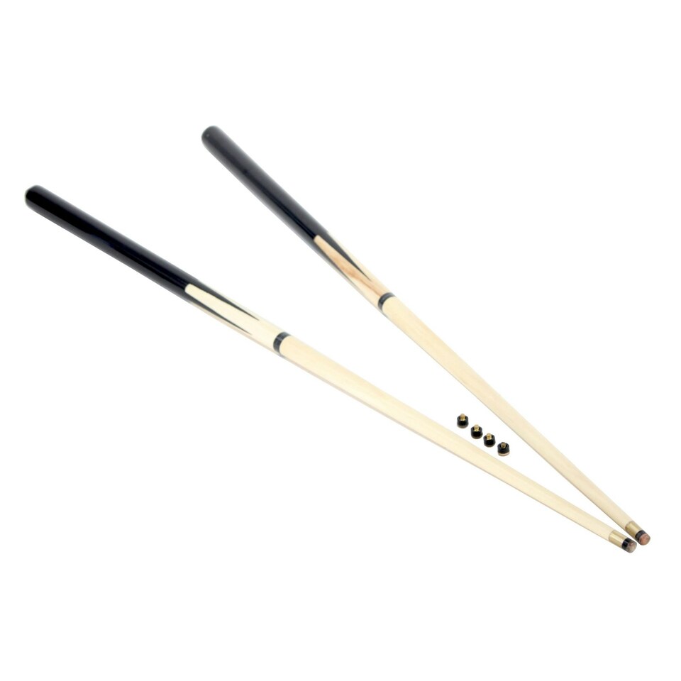 image 1 of Oypla 2x Small 36" Pool / Snooker Cues with Spare Tips