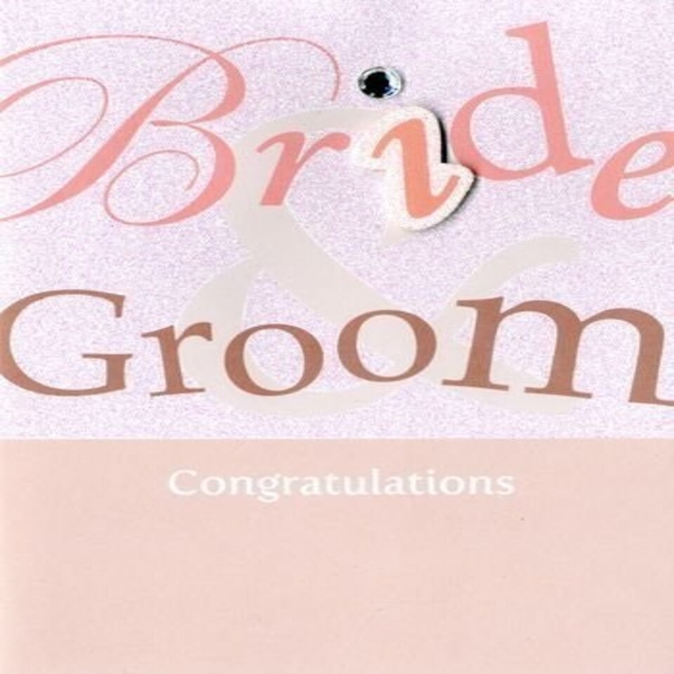 image 1 of Second Nature Collectable Wedding Greeting Card " BRIDE AND GROOM" Congratulations