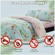 image 3 of VELVETIO Birdie Blossom Printed Duvet Cover Set Reversible Polycotton Beddings Blue | Double