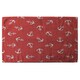 image 1 of Anchors on Red Background (Kitchen Towel)