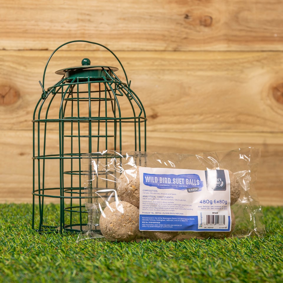 image 1 of Pack of 6 Bird Wildlife Nutritional Suet Fat Balls