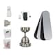 image 2 of ValueLights Magnum Silver Ceiling Fan Light