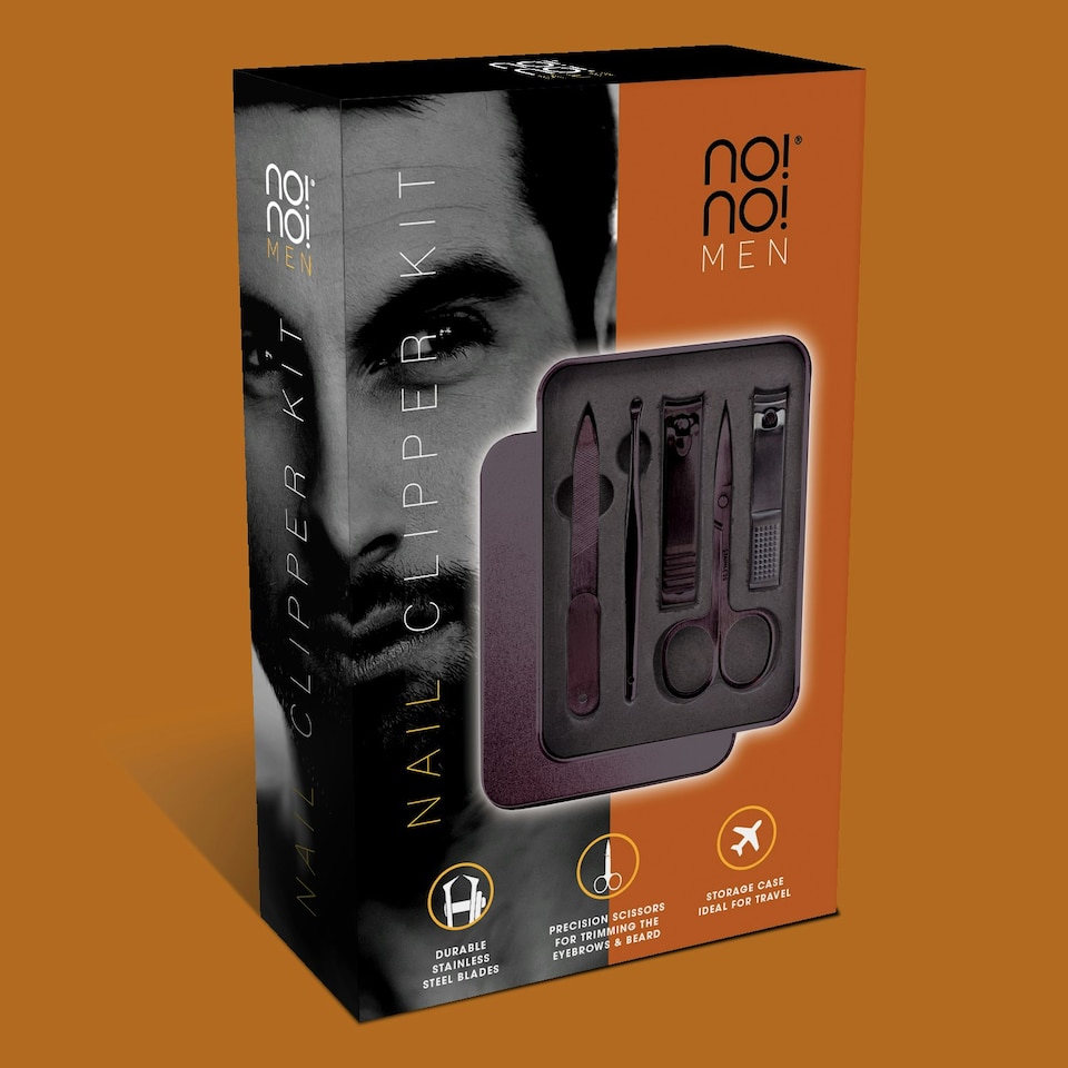 image 1 of No!No! Men's Nail Grooming Kit Black