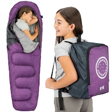 Kids Mummy Sleeping Bag - Purple