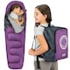 image 1 of Kids Mummy Sleeping Bag - Purple