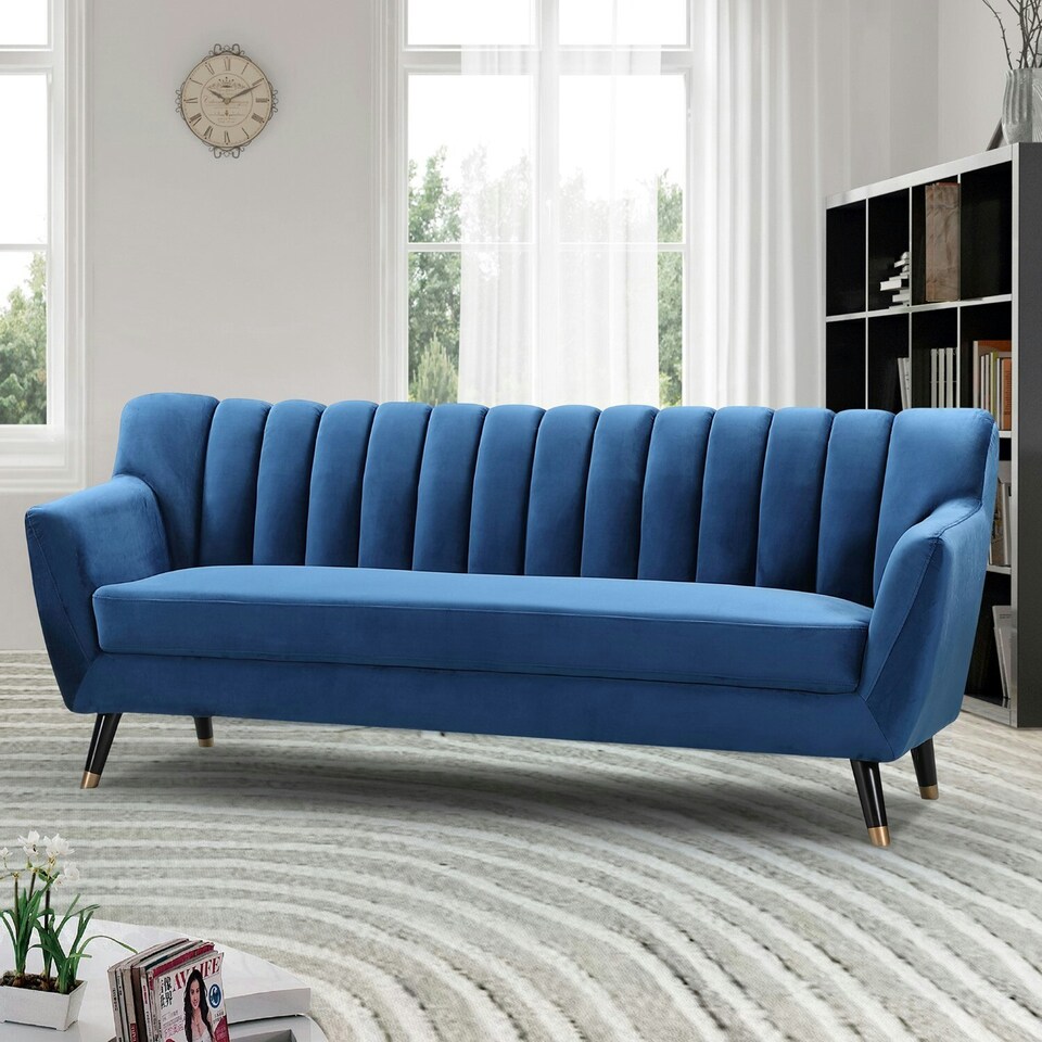 image 1 of Morgan 3 Seat Sofa Blue
