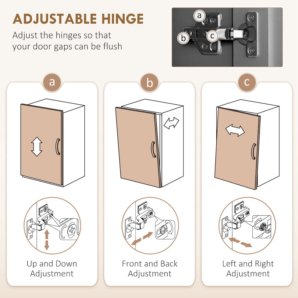 image 1 of HOMCOM 180cm Kitchen Cupboard with 6 Doors, Modern Kitchen Storage Cabinet with Microwave Oven Countertop, Drawer, Adjustable Shelves and Cable Hole, Grey | Grey | Grey