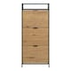 image 2 of Seaford Shoe Cabinet in Black and Oak