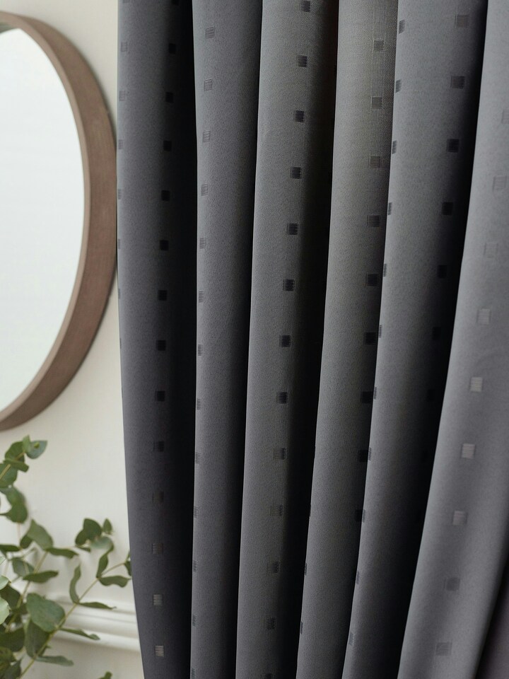 image 1 of Adison Lined Pencil Pleat Taped Curtains - 168cm x 229cm - Charcoal