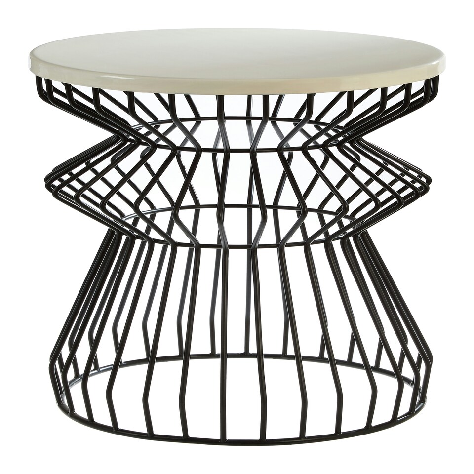 image 1 of Interiors by Premier Stylish And Versatile Side Table With Curved Base Elegant Design Lounge Table, Easy To Maintain Bedside Table