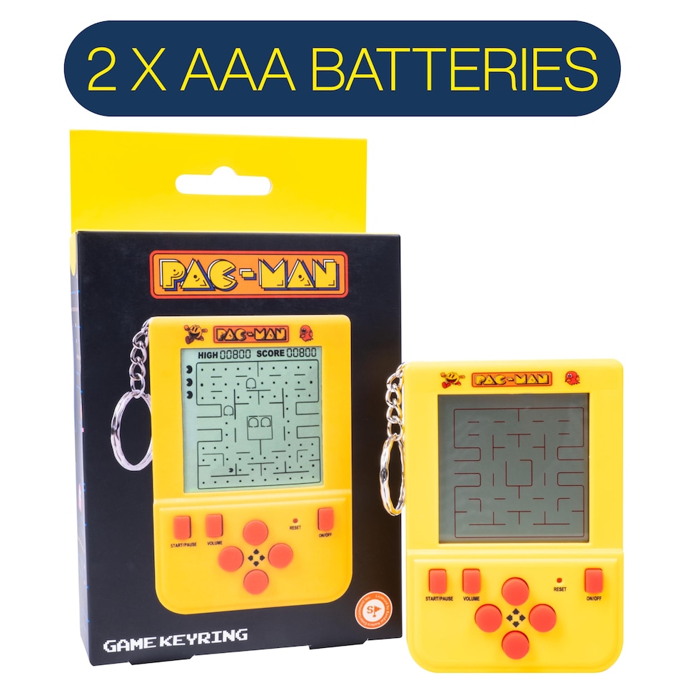 image 1 of PAC-MAN Mini Arcade Keychain LCD Handheld Game with Original Sounds