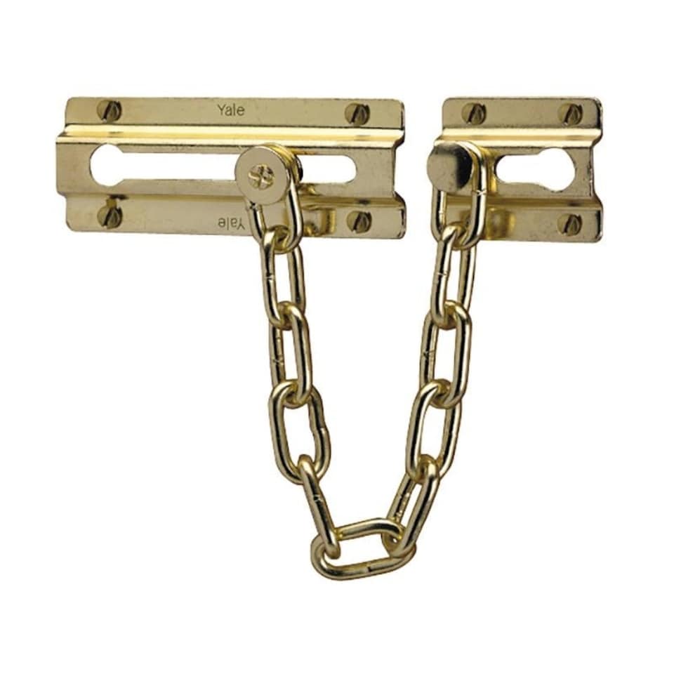 Yale Locks P1037 Door Chain - Brass - Brass Finish