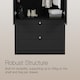 image 6 of Vida Designs Altino 2 Door 2 Drawer Black Wardrobe with Hanging Rail - H: 170cm x W: 77cm x D: 53cm