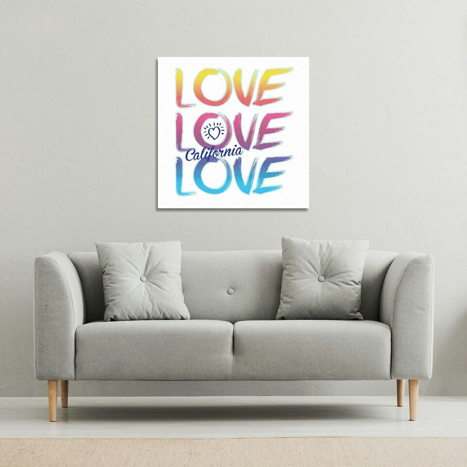 image 1 of Love California (Canvas Print) 77 x 77 x 4cm