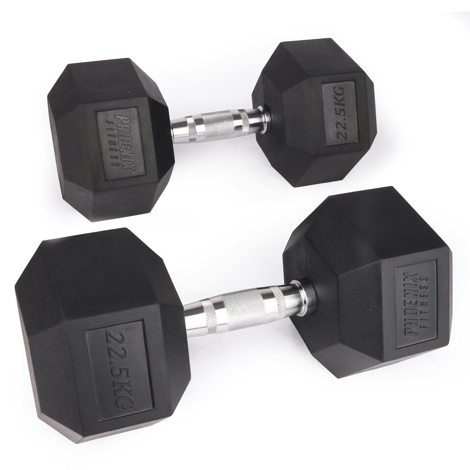 image 1 of Phoenix Fitness Pair of Hex Dumbbells - 22.5kg