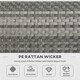 image 3 of Outsunny 7 Pieces Rattan Garden Furniture Set w/ 50,000 BTU Fire Pit Table | Grey | Grey