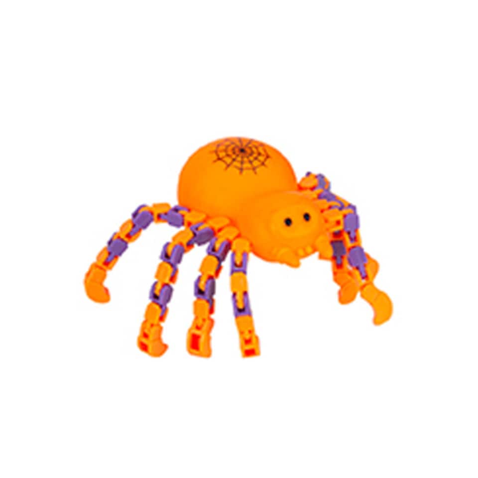 image 1 of Spooky Horror Halloween Jointed Leg Purple Spider Toy Decoration 17cm