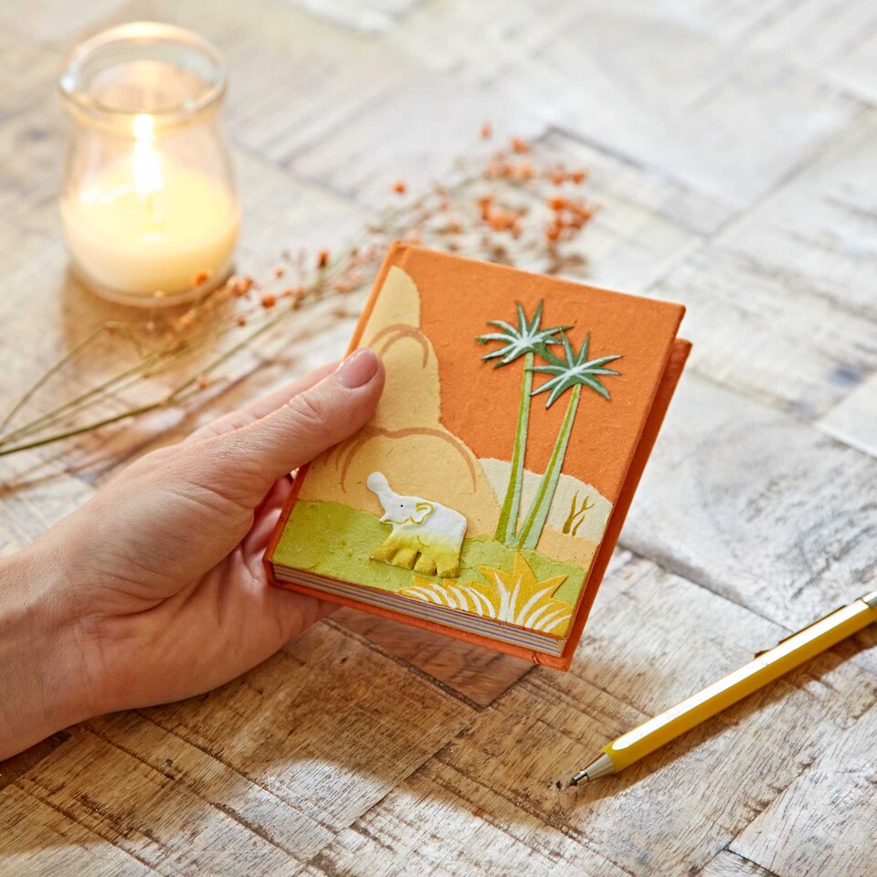 Medium Colourful Elephant Dung Notebook