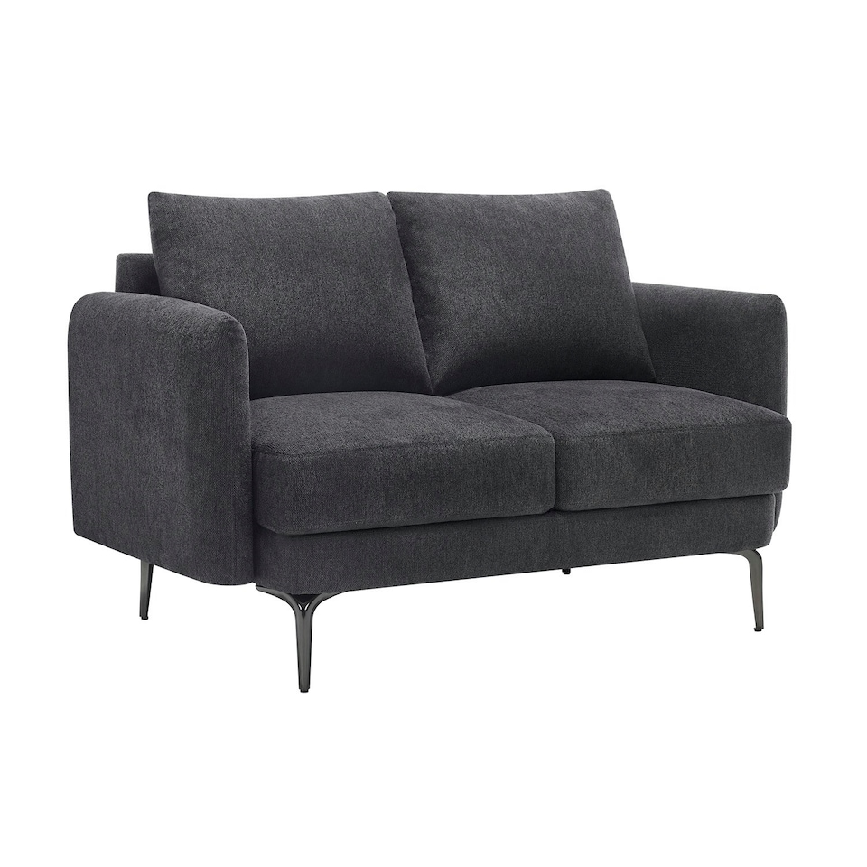 image 1 of Sofia 2 Seater Fabric Scandi Style Sofa | Grey | Grey
