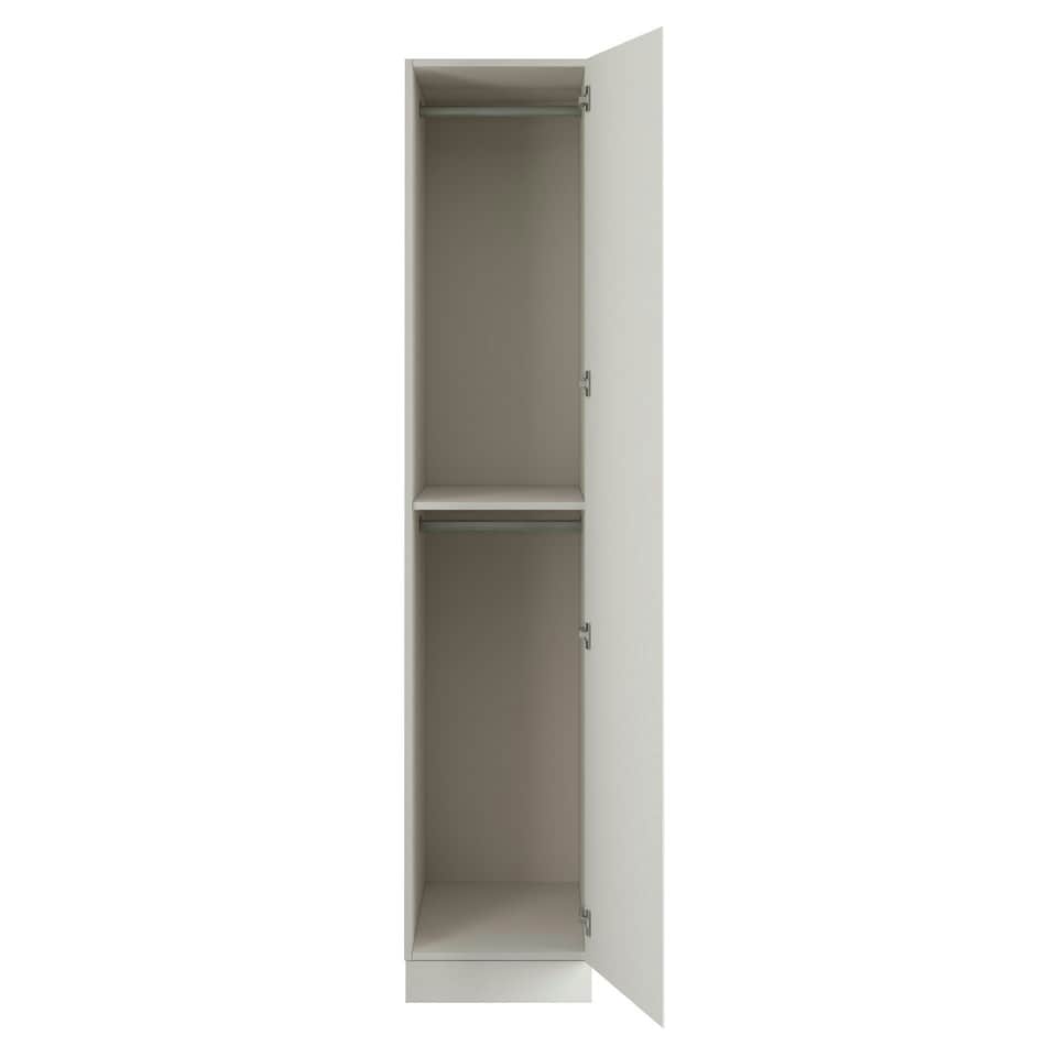 image 1 of J-Pull Handleless White Single Wardrobe with Double Rail White