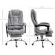 image 3 of Vinsetto Office Chair with 6 Point Massage and Back Heat, Microfiber Desk Chair with Footrest Adjustable Height and Swivel Wheels, Back Reclining, Grey