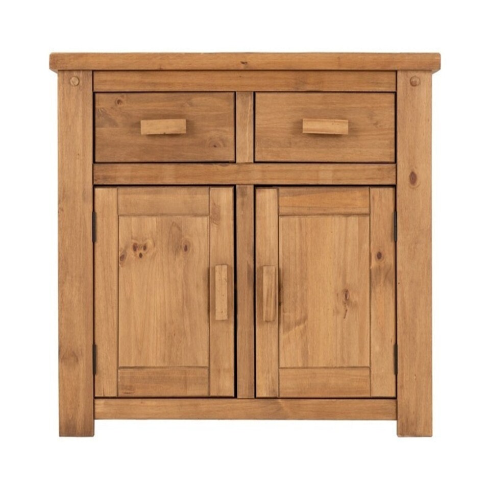 image 1 of Tortilla 2 Door 2 Drawer Sideboard - L46.5 x W102 x H83 cm - Distressed Waxed Pine Brown