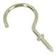 image 4 of 50mm Cup Hook Screws Picture Curtain Hangers Fasteners Brass Coated 10pc