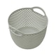 image 3 of JVL Droplette Design Plastic Round Storage Basket - Ice Grey Grey