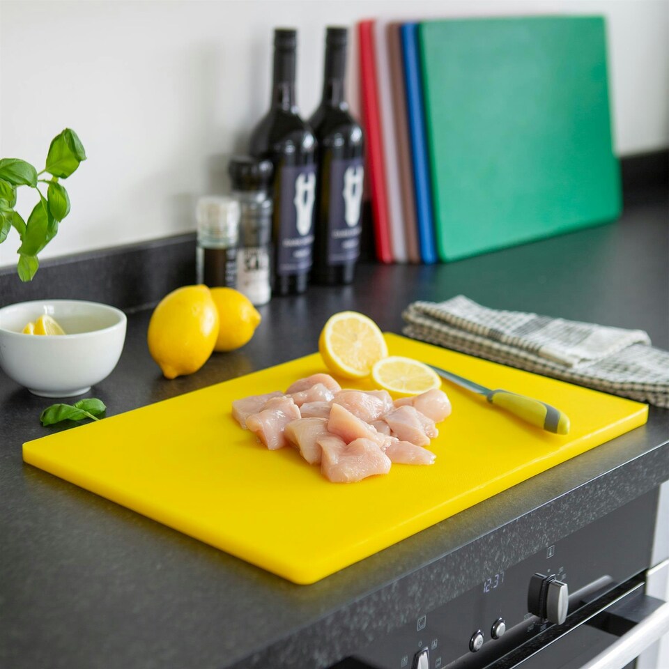 image 1 of Argon Tableware Plastic Chopping Board - 45cm x 30cm - Yellow Yellow