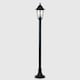 image 1 of ValueLights Traditional 1.2m Black IP44 Outdoor Garden Lamp Post Bollard Light - Includes 6w LED GLS Bulb 3000K Warm White Black